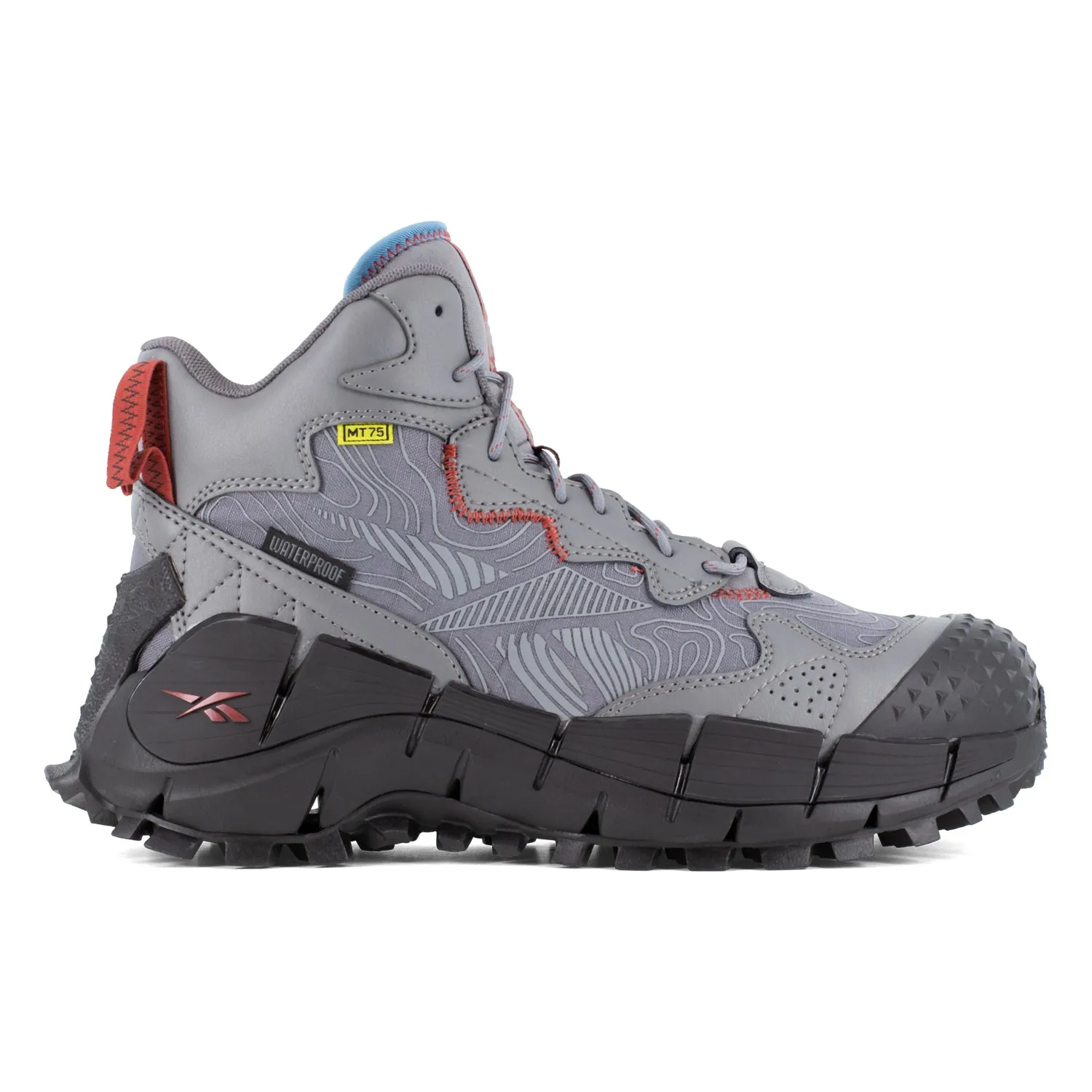 Reebok Mens Zig Kinetica Edge II Grey/Black Leather MetGuard Work Boots 8 M