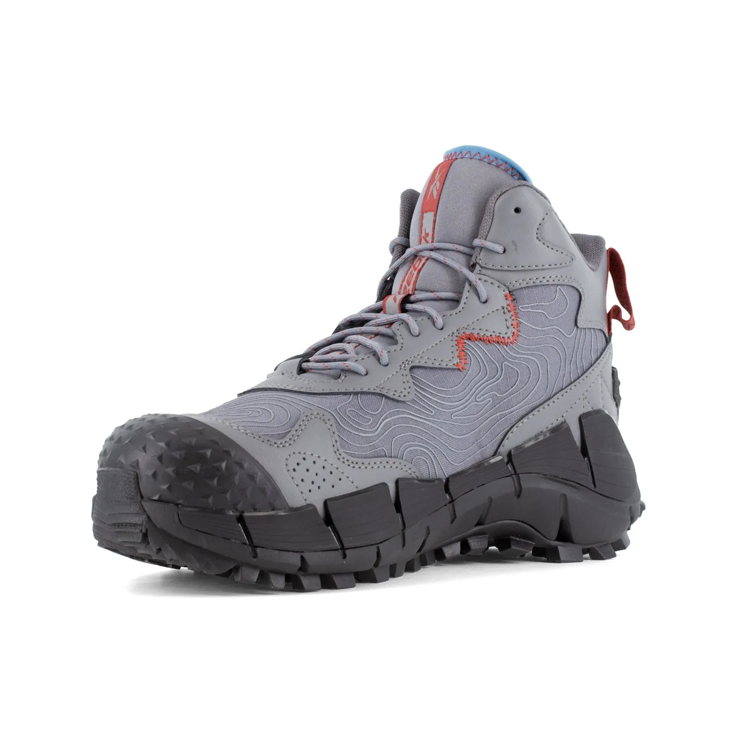 Reebok Mens Zig Kinetica Edge II Grey/Black Leather MetGuard Work Boots 8 M