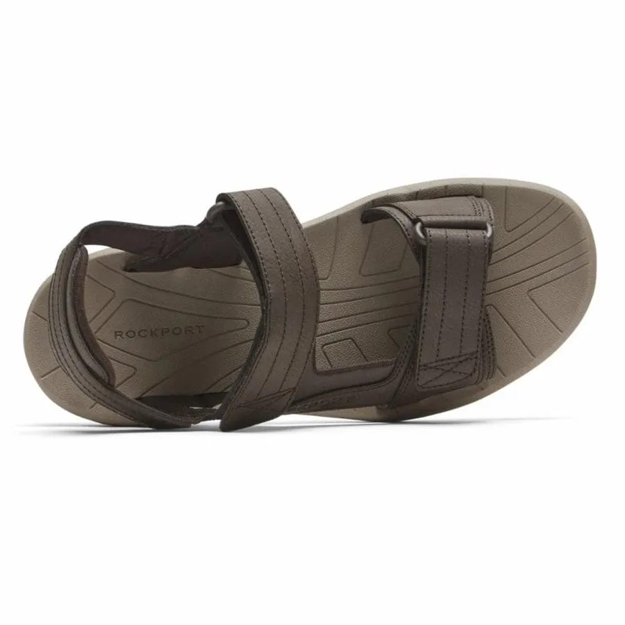 Rockport Men's Byron Quarter Strap Sandals- Brown