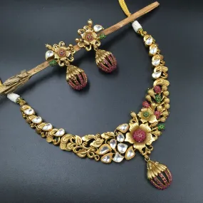 Round Neck Antique Necklace Set 3530