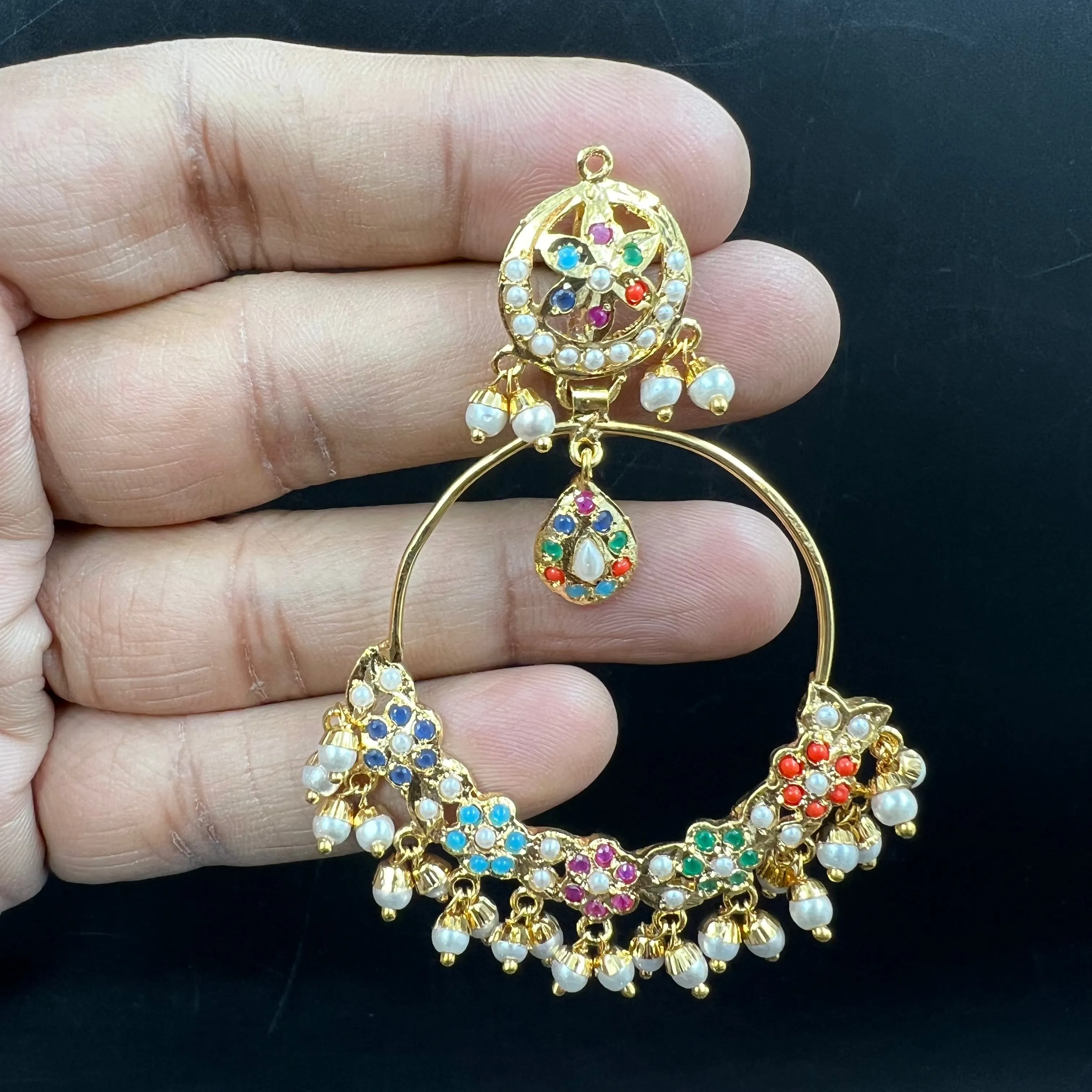 Round Neck Jadau Necklace Set 5794-73