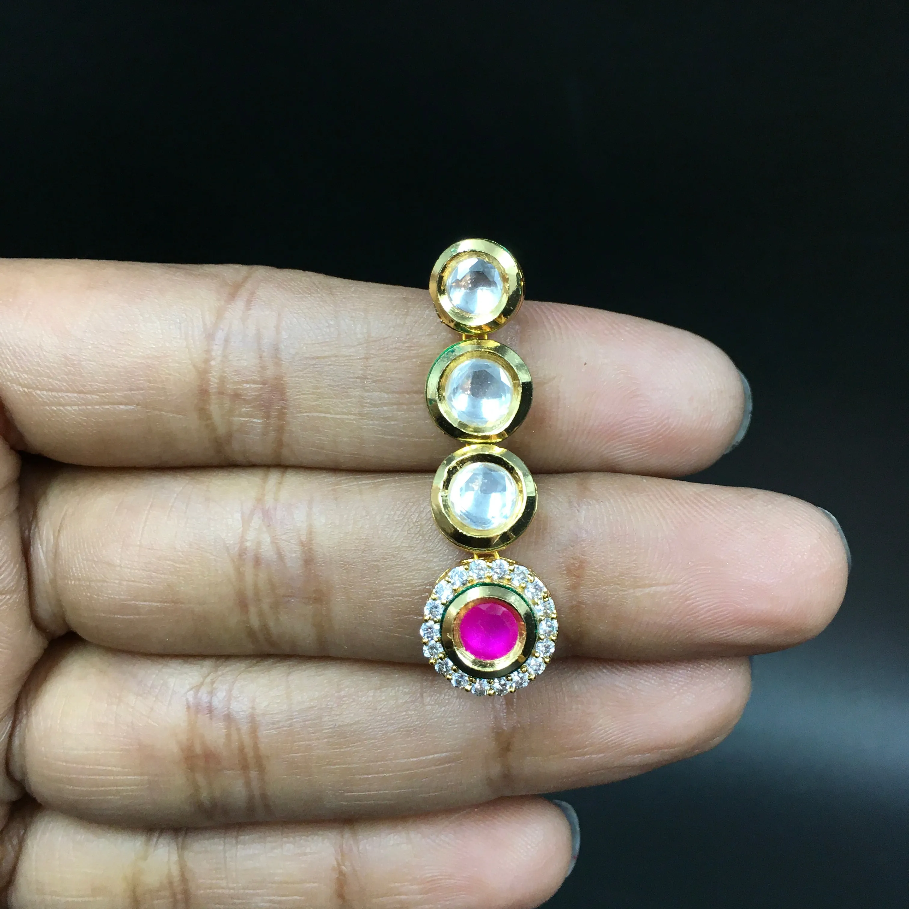 Round Neck Kundan Necklace Set 3531