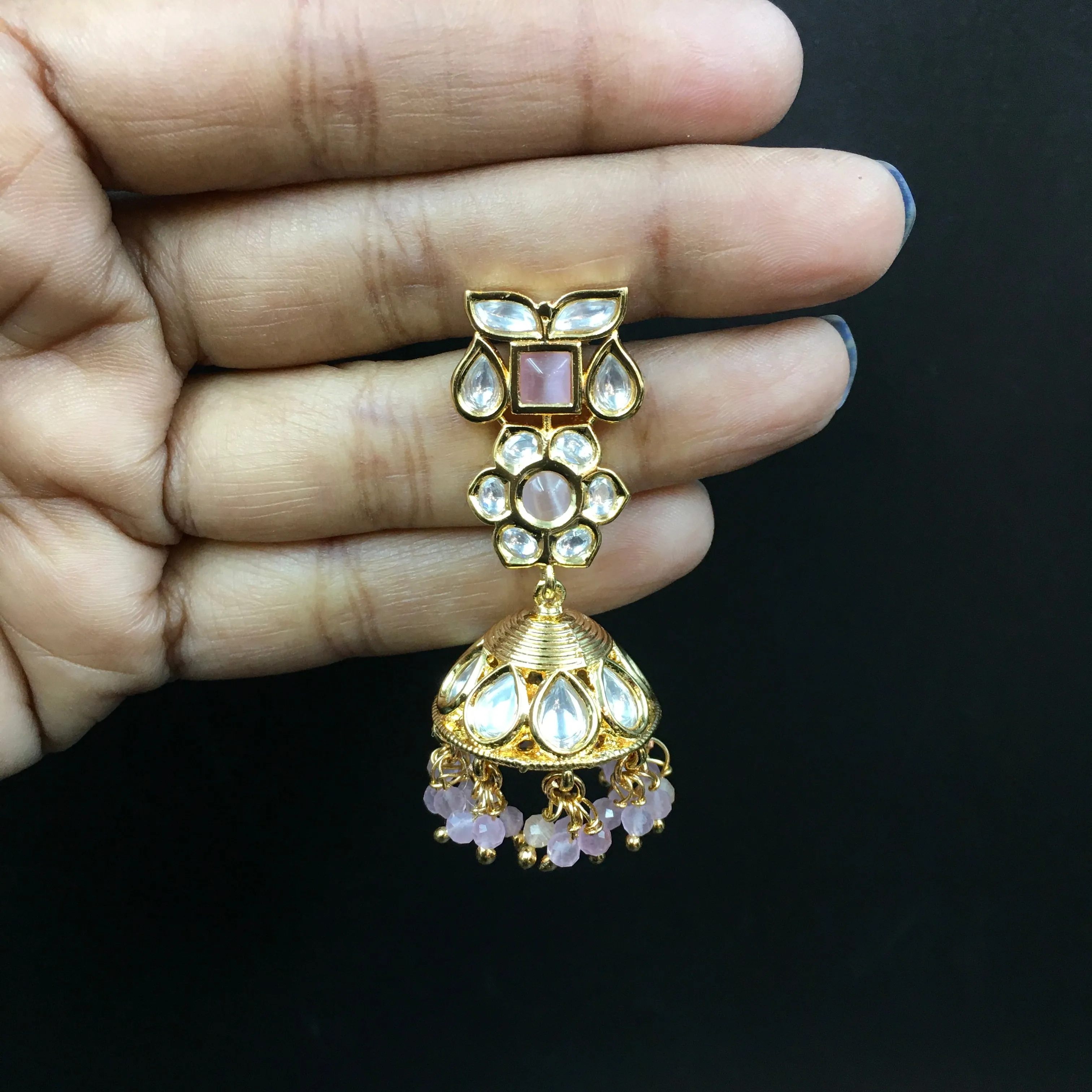 Round Neck Kundan Necklace Set 3707-28