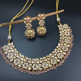Round Neck Kundan Necklace Set 3707-28