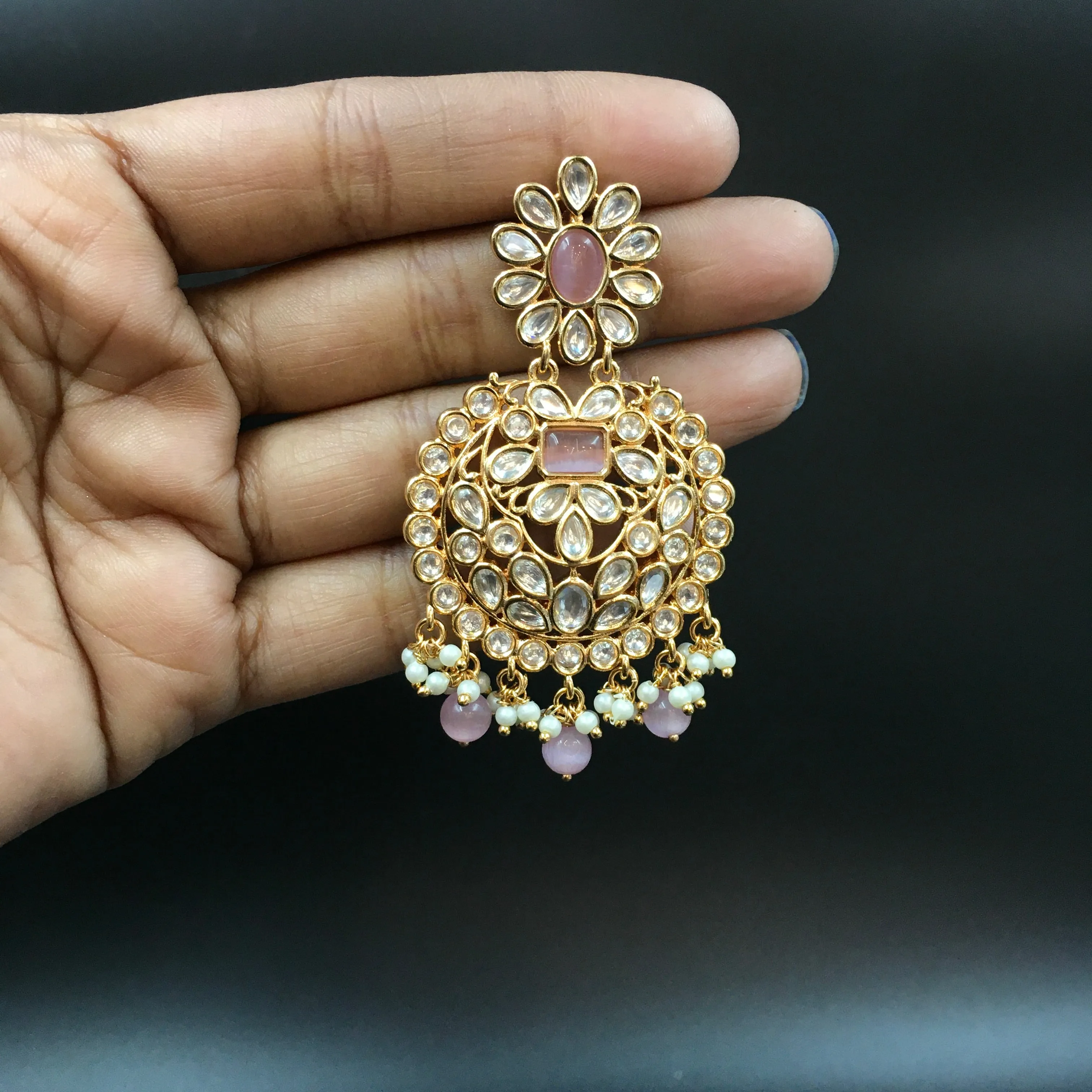 Round Neck Kundan Necklace Set 3711-28