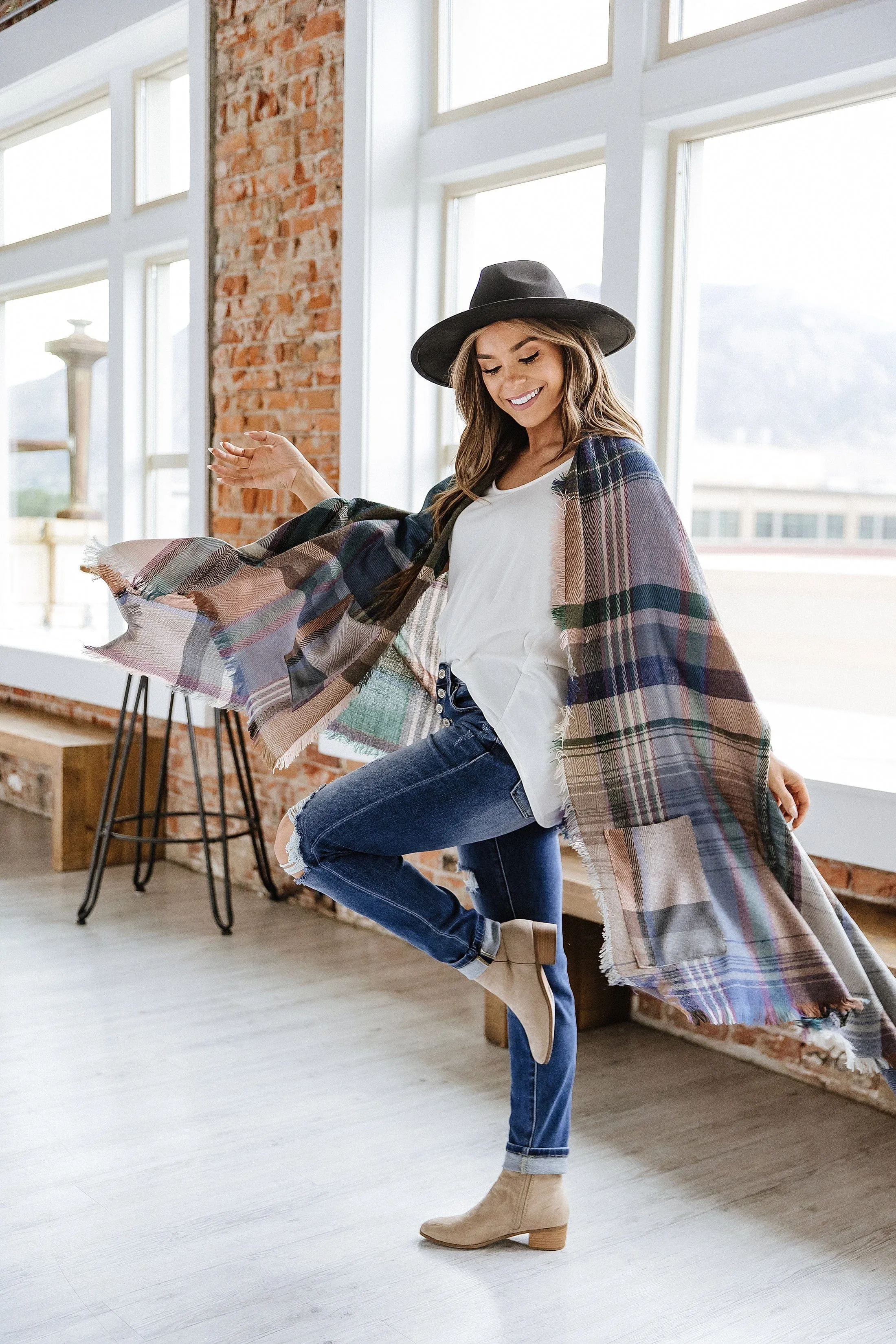 SALE - Cozy Plaid Kimono