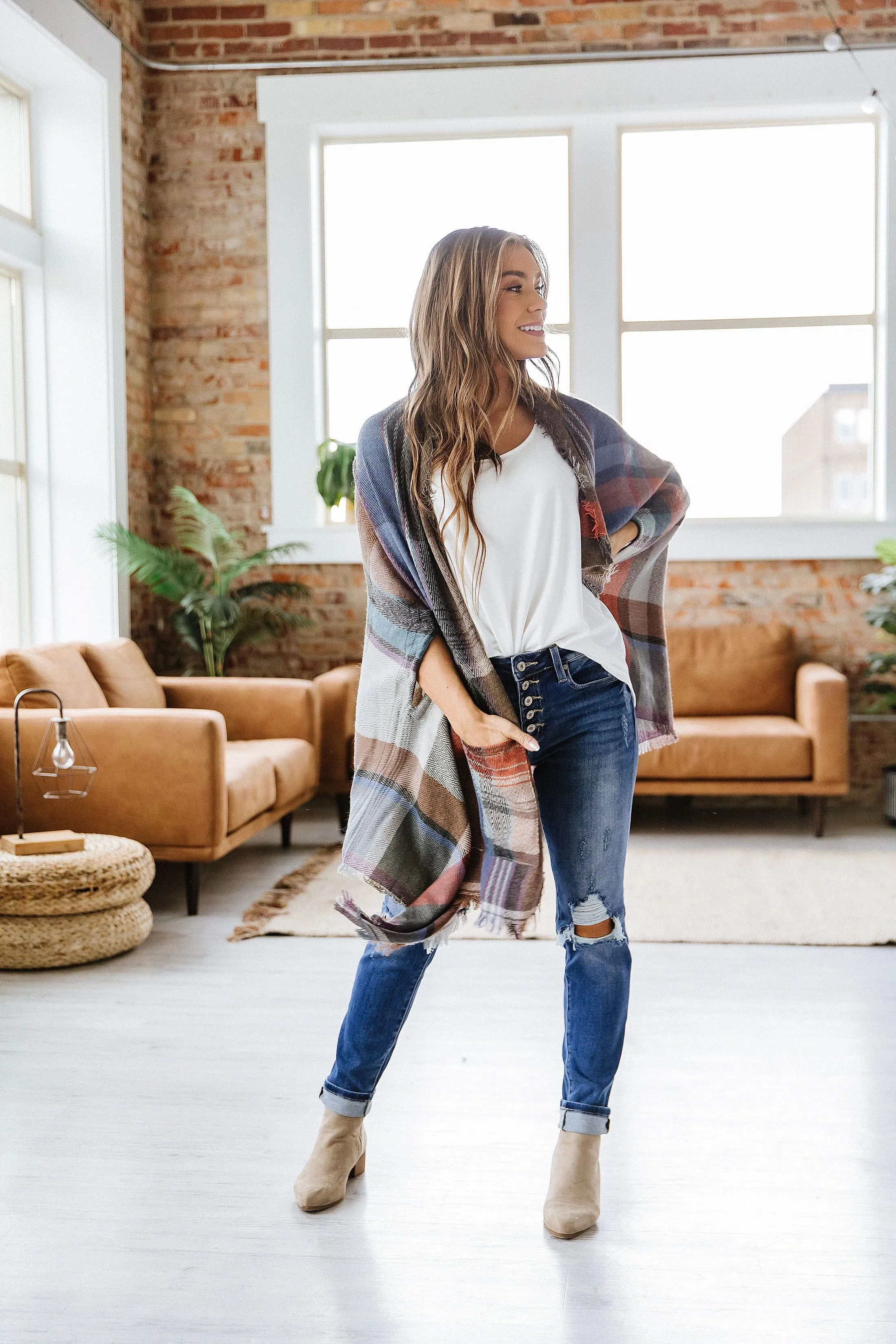SALE - Cozy Plaid Kimono