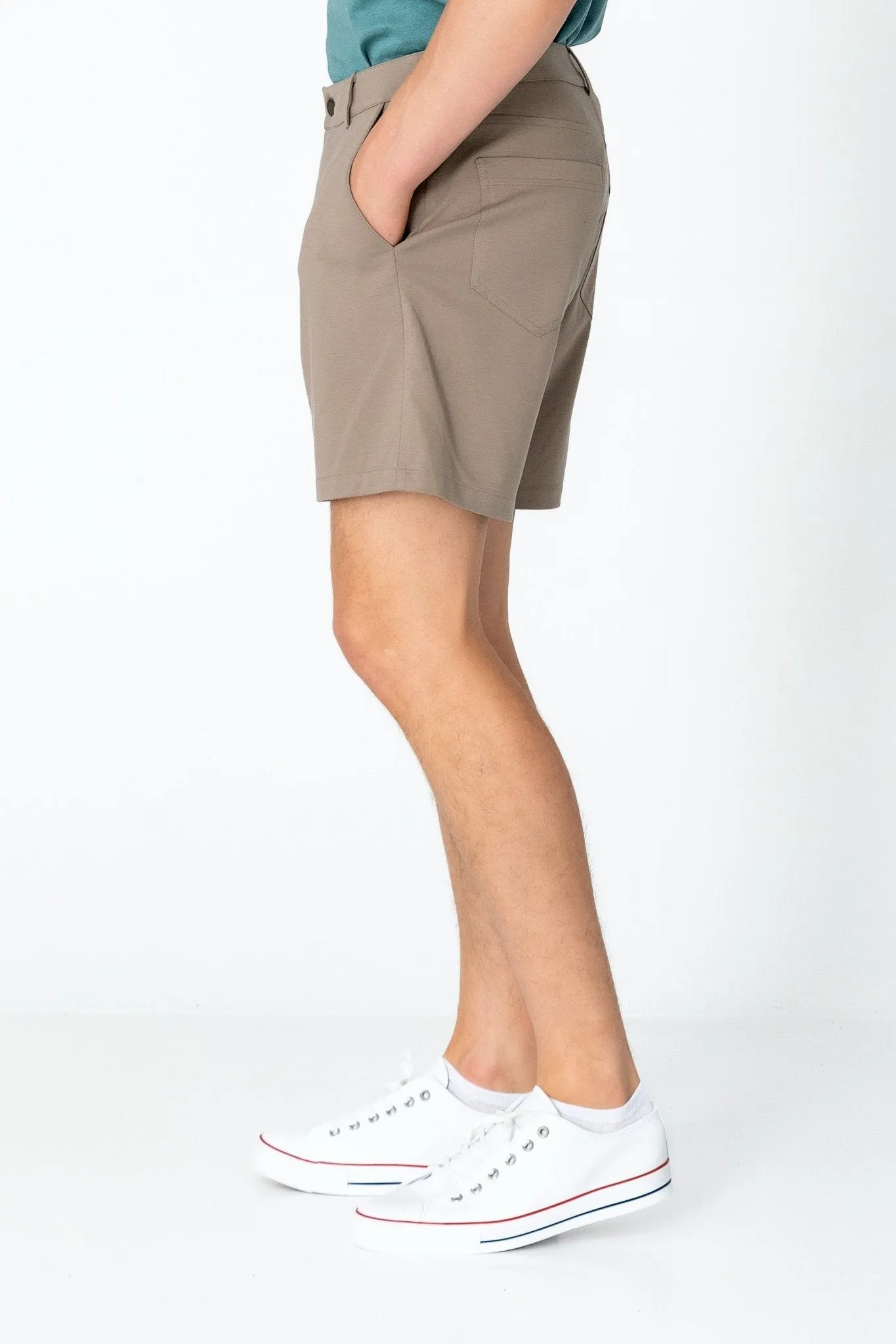 Side Pocket Lightweight Shorts - Sand