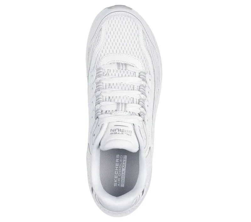 Skechers Women's Go Run 2.0 Strava Sneakers- White/ Silver