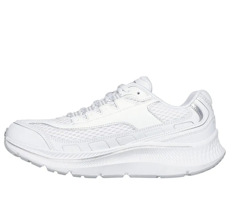 Skechers Women's Go Run 2.0 Strava Sneakers- White/ Silver