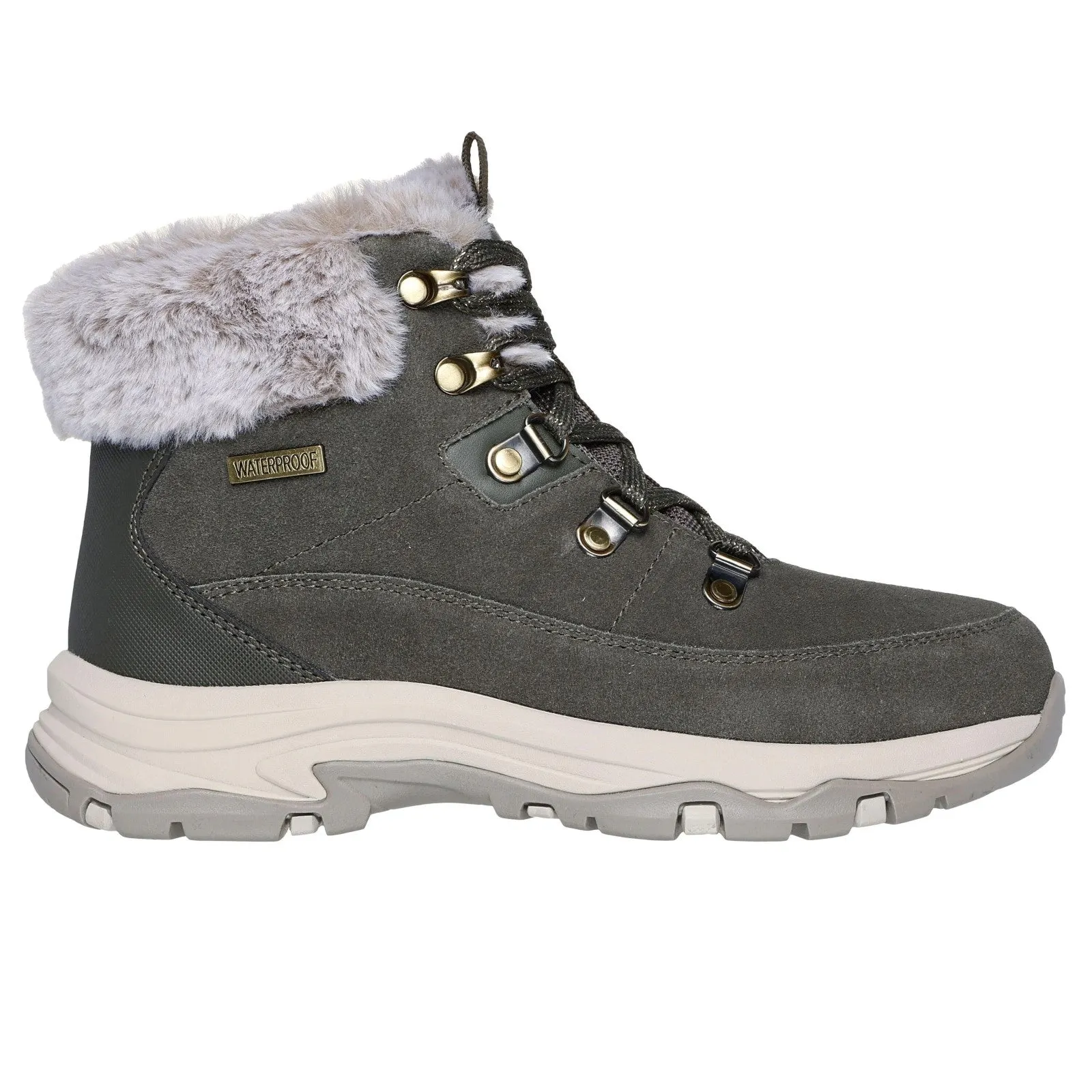 Skechers Womens Trego Snow Worries Waterproof Walking Hiking Snow Boots
