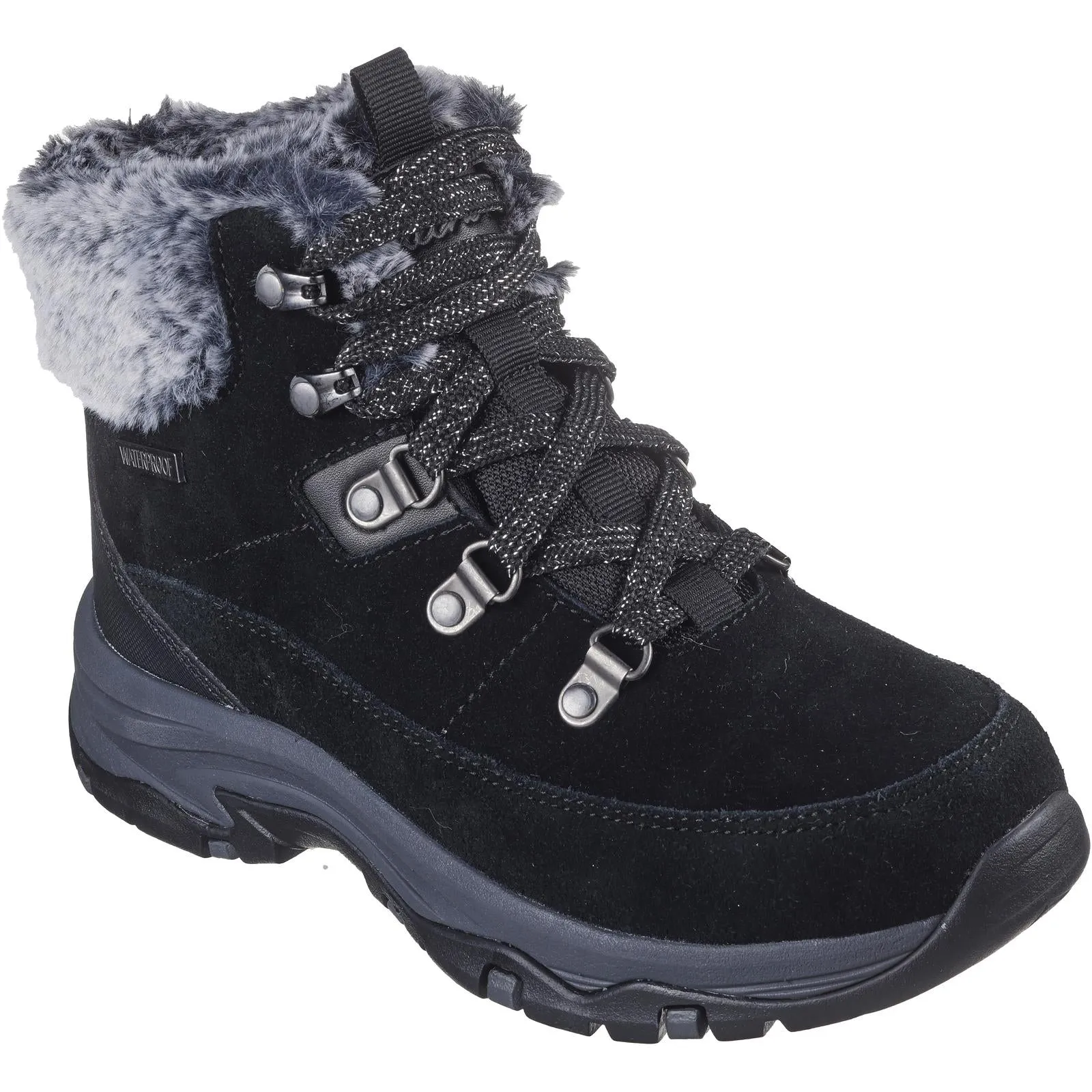 Skechers Womens Trego Snow Worries Waterproof Walking Hiking Snow Boots