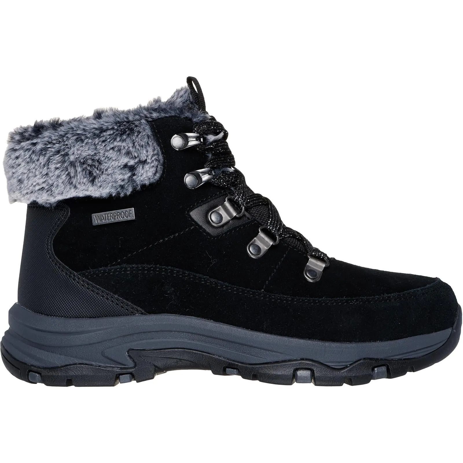 Skechers Womens Trego Snow Worries Waterproof Walking Hiking Snow Boots