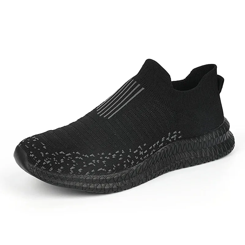 Slip-on Breathable Laceless Lightweight Anti-slip Walking Shoes