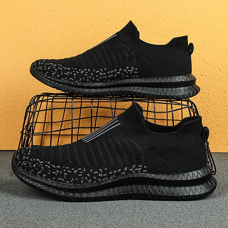 Slip-on Breathable Laceless Lightweight Anti-slip Walking Shoes