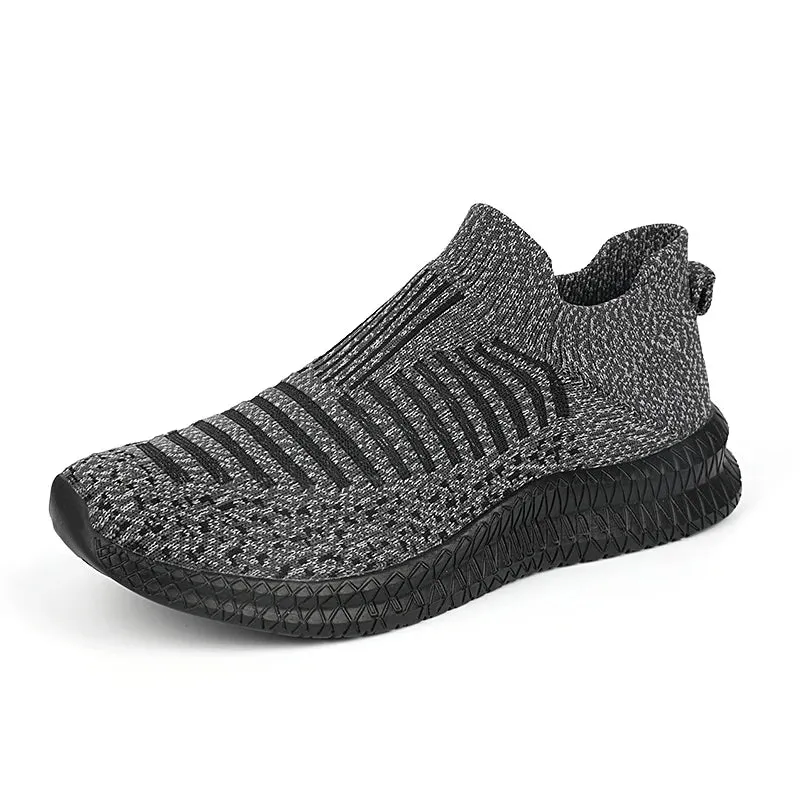 Slip-on Breathable Laceless Lightweight Anti-slip Walking Shoes