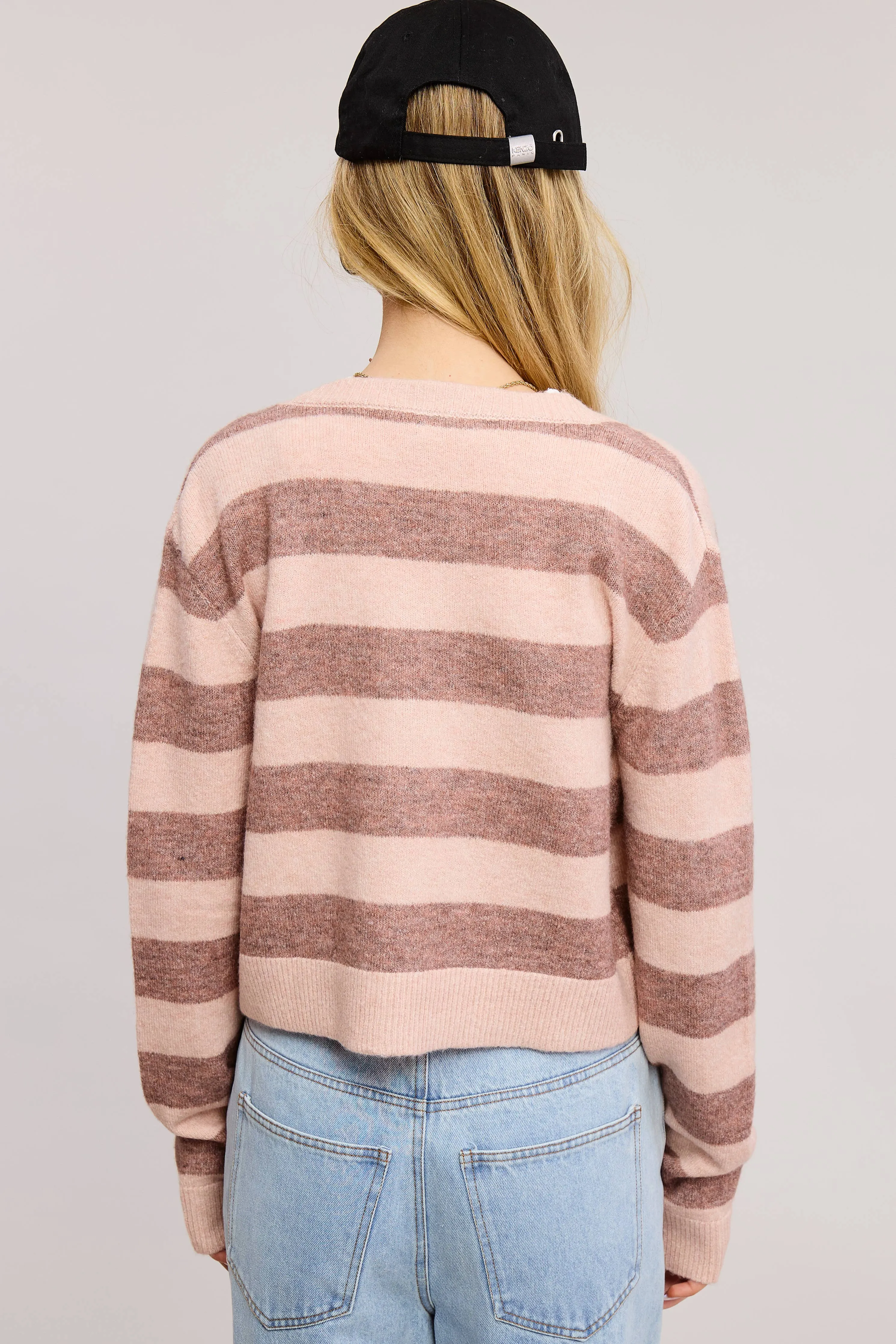 SOFT KNIT STRIPE CARDIGAN