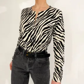 soft zebra cardi - medium