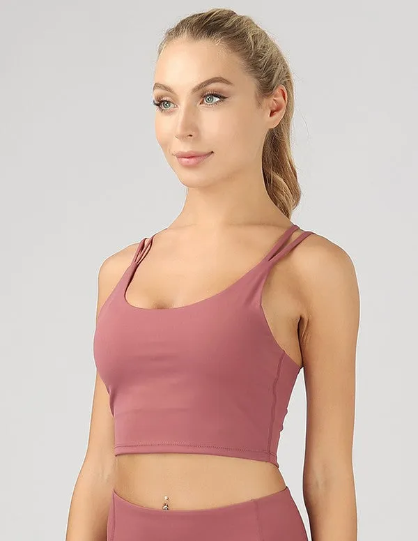 Split Shoulder Strap Crop Top.  **This item has free shipping.**