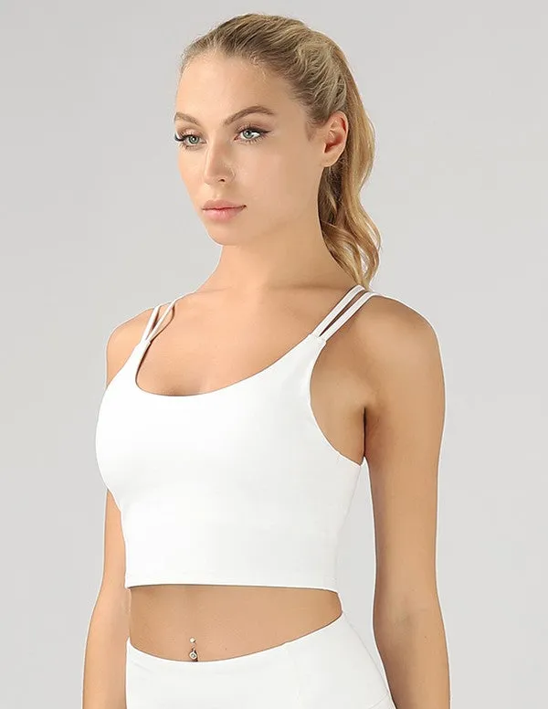 Split Shoulder Strap Crop Top.  **This item has free shipping.**