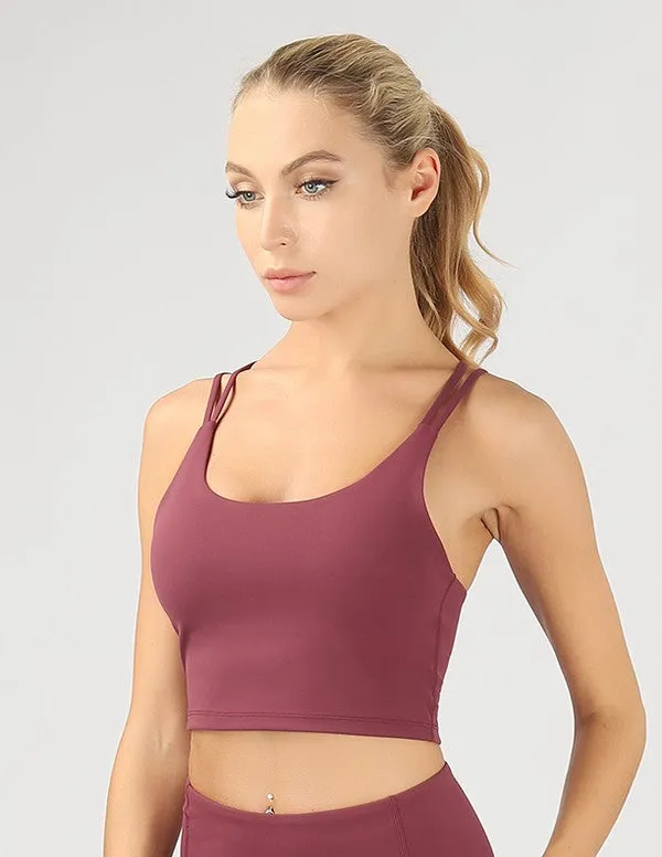 Split Shoulder Strap Crop Top.  **This item has free shipping.**