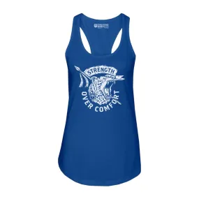 Strength Over Comfort - on Royal Racerback