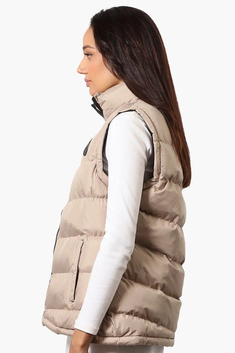 Super Triple Goose Solid Bubble Vest - Beige