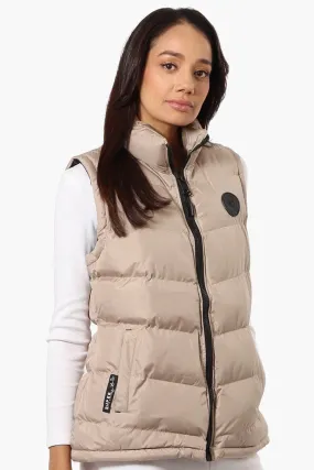 Super Triple Goose Solid Bubble Vest - Beige