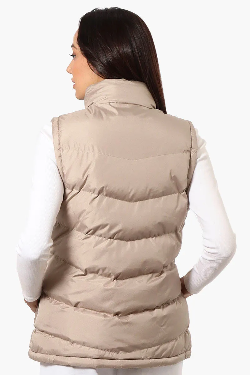Super Triple Goose Solid Bubble Vest - Beige