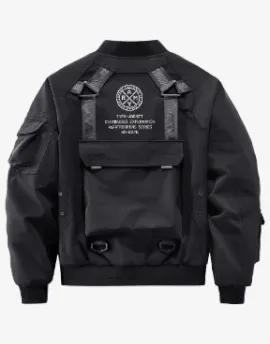 TactiFusion Multi-Pocket Techwear Bomber - Tactical Jacket Men Functional Multi Pockets Coats Windbreaker  Streetwear