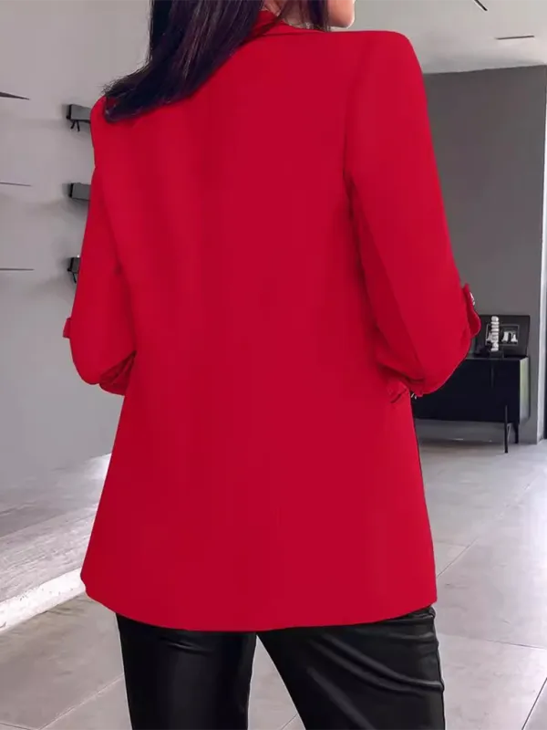 Tailored Open-Front 3/4 Sleeve Blazer for Office