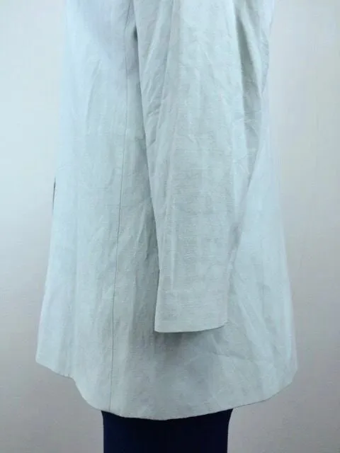 Talbots Size 14 Pale Mint Green Silk Linen Blazer
