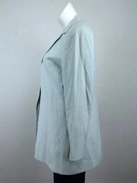 Talbots Size 14 Pale Mint Green Silk Linen Blazer