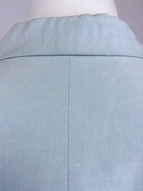Talbots Size 14 Pale Mint Green Silk Linen Blazer