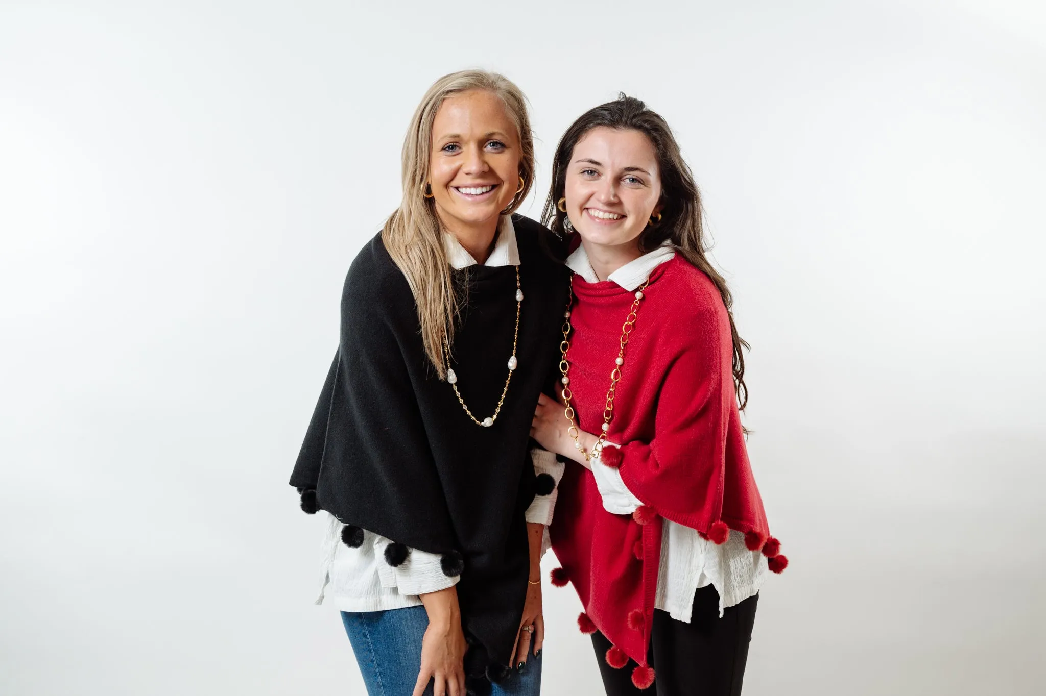 The Rixey Fur Ball Pompom Poncho