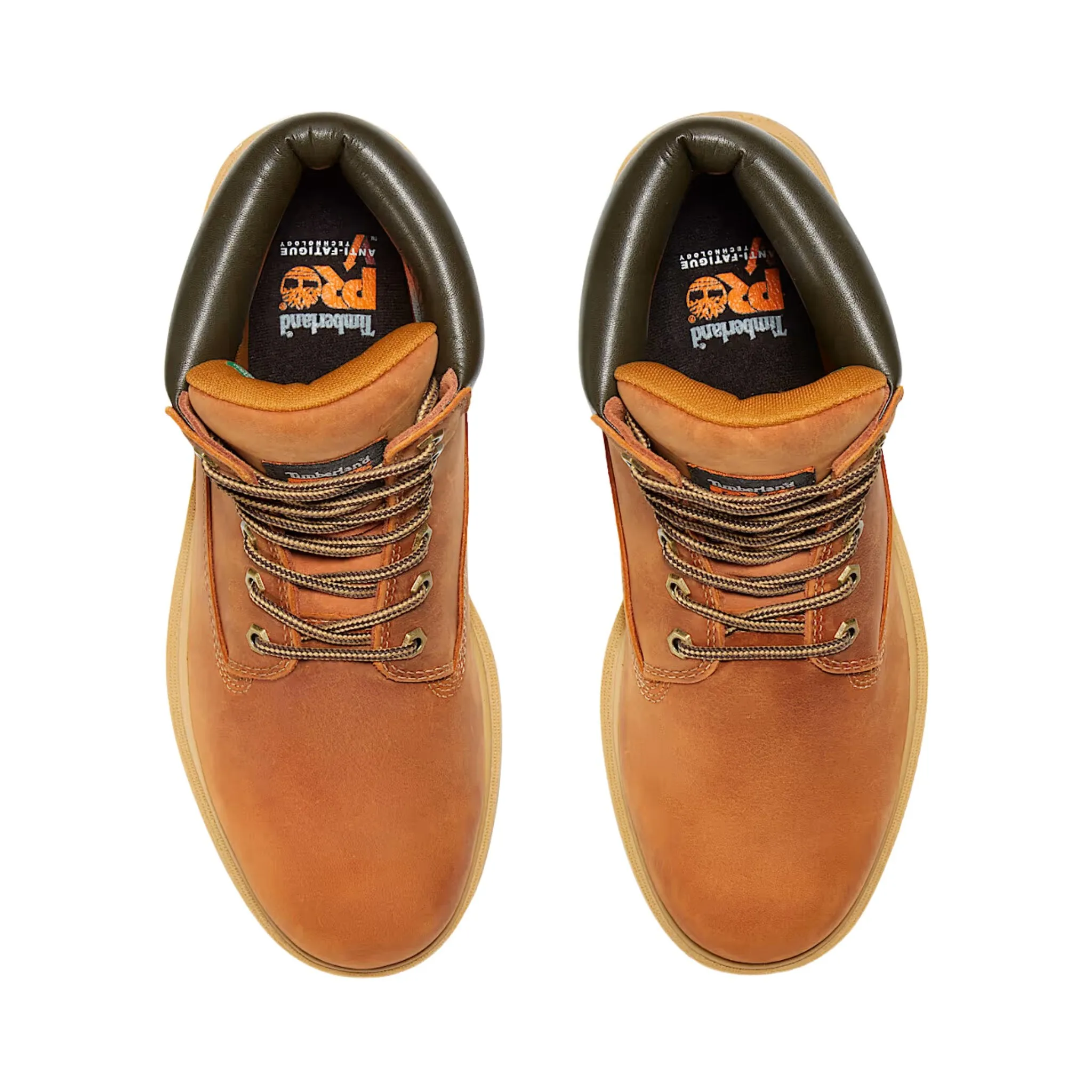 Timberland Pro Men's Direct Attach 6 Inch Waterproof Soft Toe Work Boots - Brown/Marigold