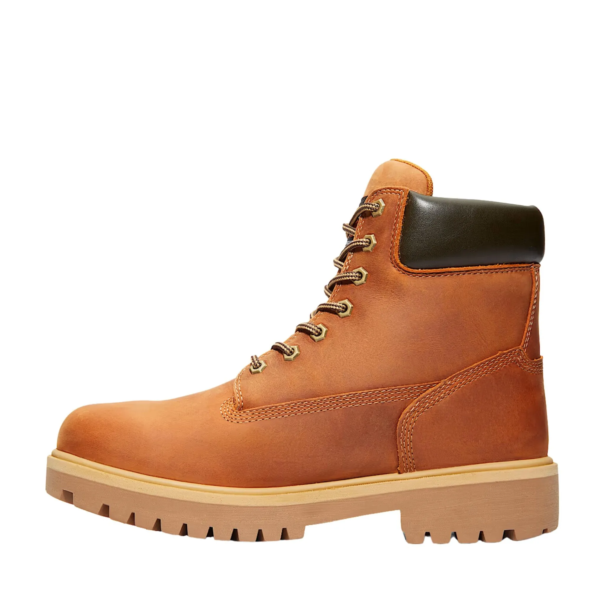 Timberland Pro Men's Direct Attach 6 Inch Waterproof Soft Toe Work Boots - Brown/Marigold