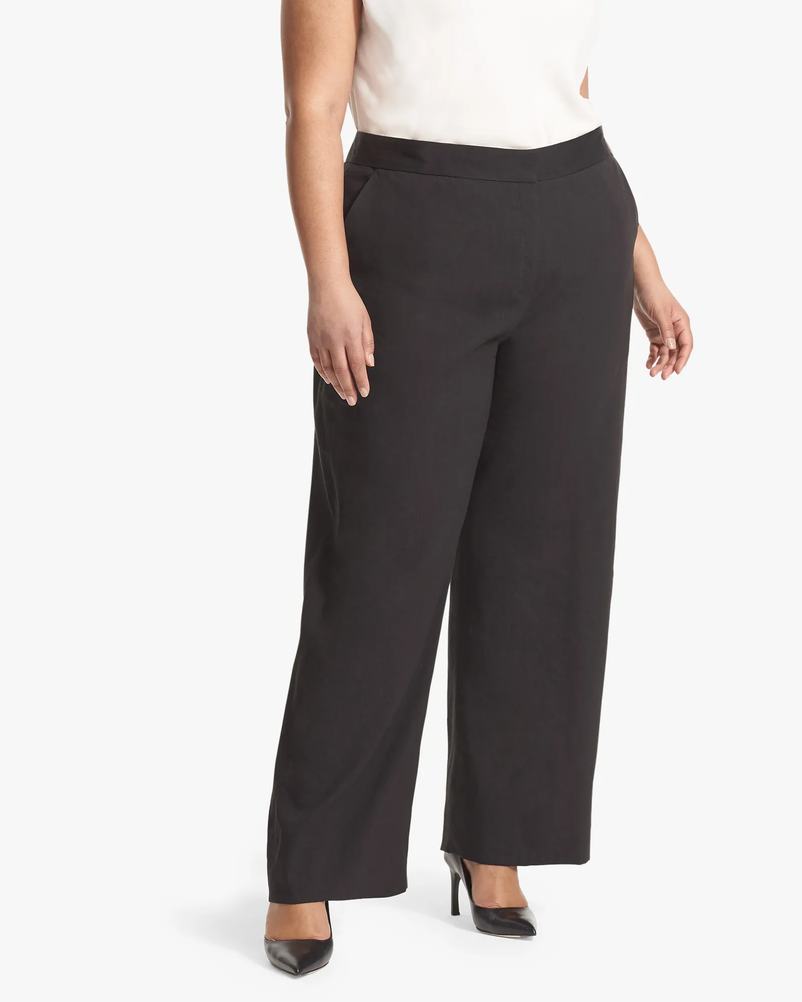 Tinsley Linen-Blend Trouser | Black