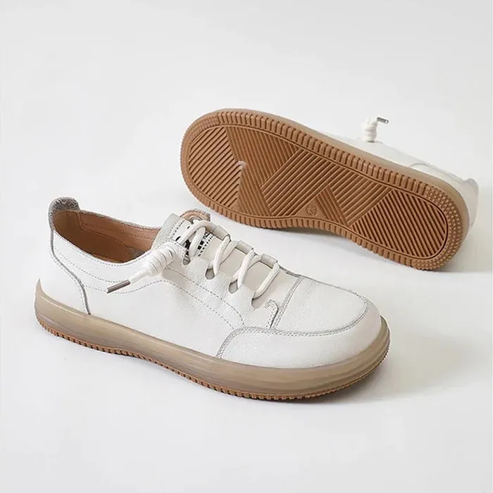 Women Genuine Leather Casual Flat Shoes