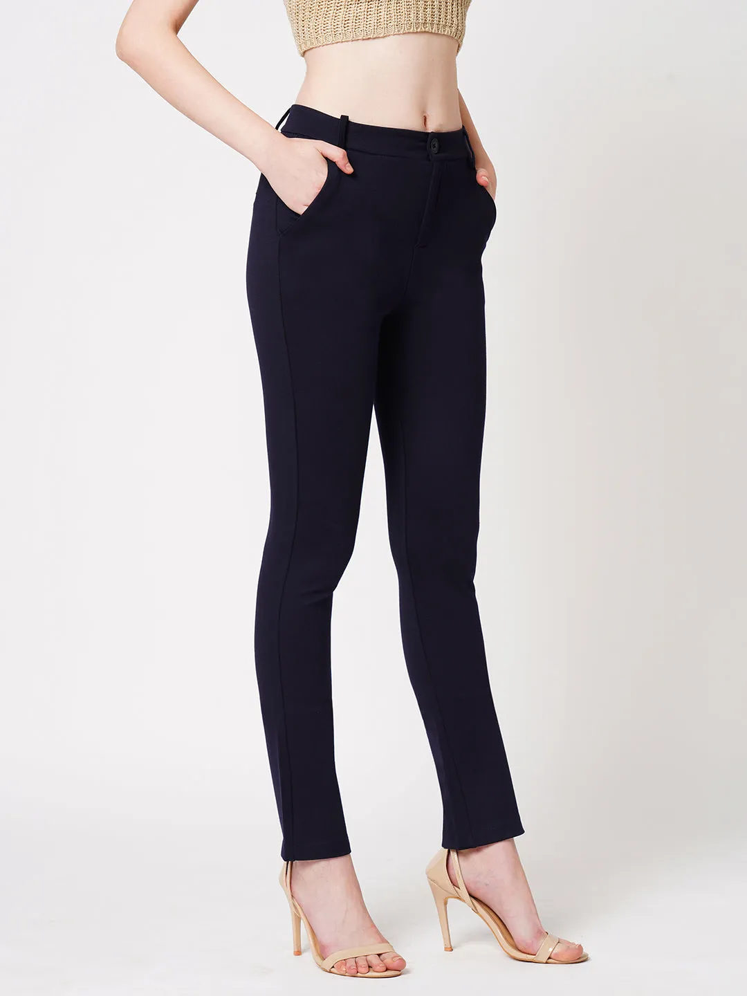 Women High-Rise Straight Treggings