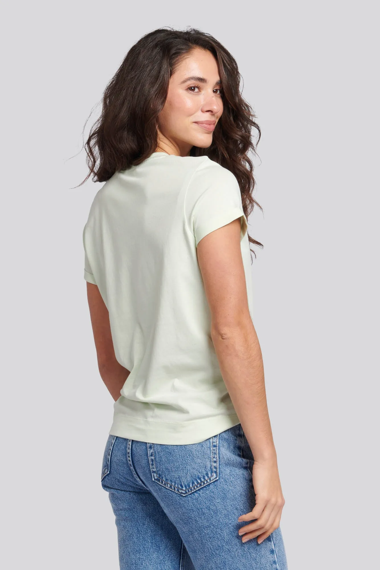 Womens Crew Neck T-Shirt in Ambrosia