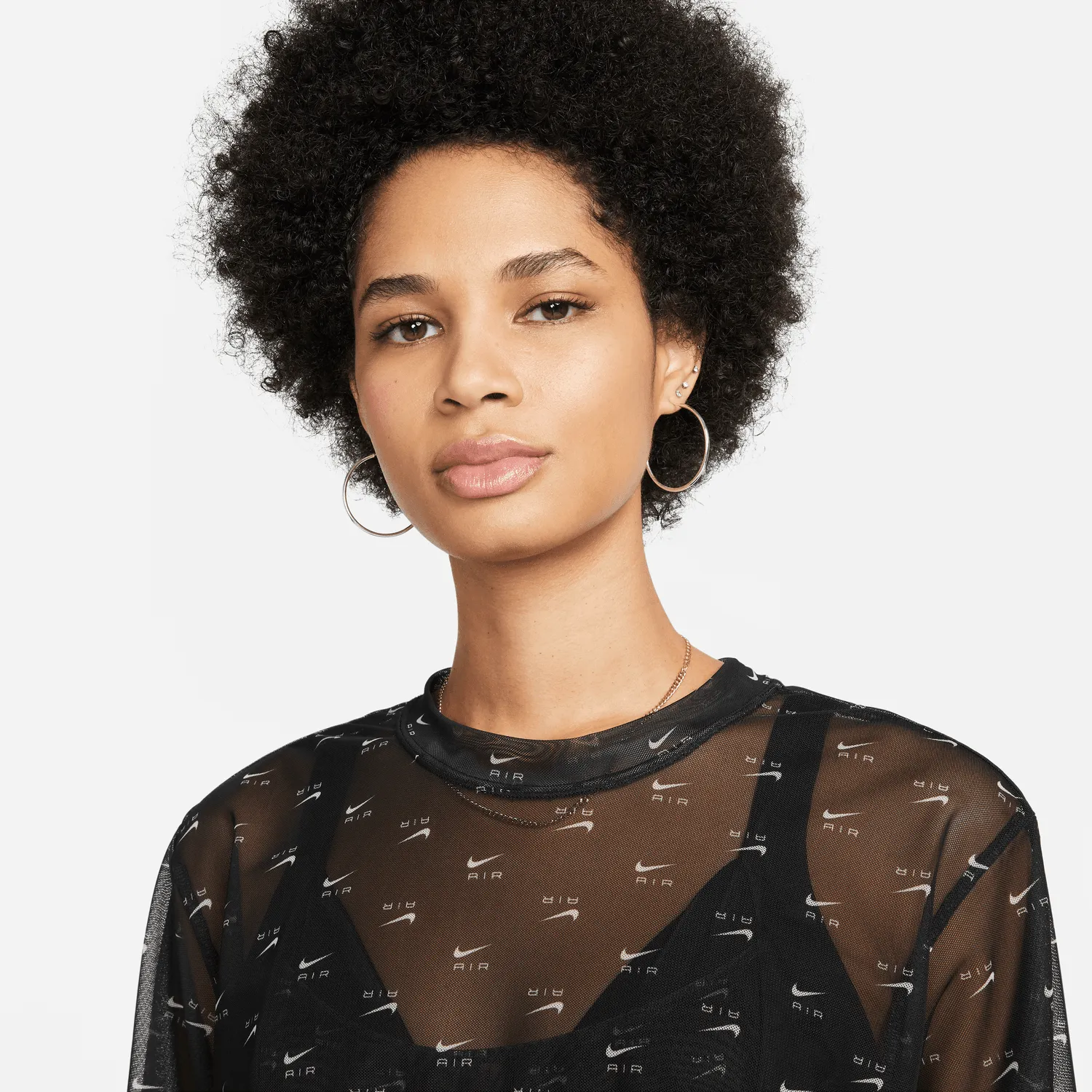 WOMEN'S SNIKE AIR MESH SHORT SLEEVE CROP