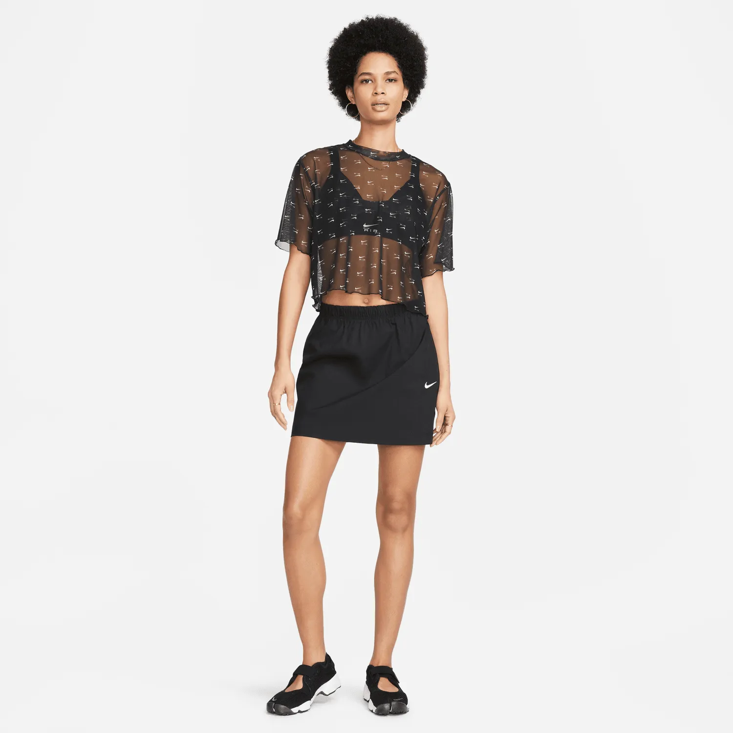 WOMEN'S SNIKE AIR MESH SHORT SLEEVE CROP