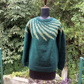 Woollen Pullover for Women | Hand Knitted |Full Sleeved | Forest Green